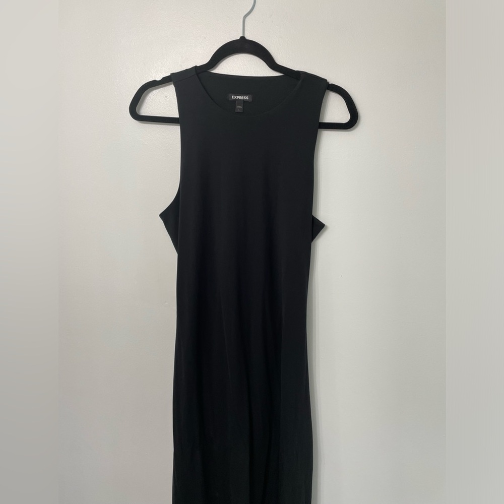 EXPRESS Body Contour High Neck Back Cutout Maxi Dress - Picture 4 of 6